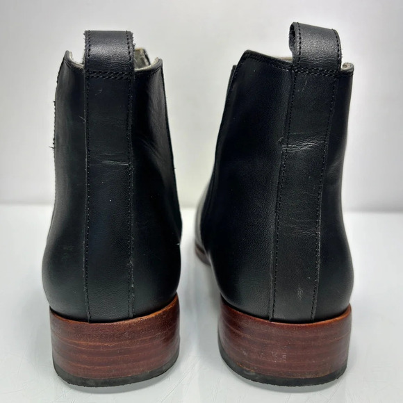 Nisolo Black Leather Eva Everyday Slip On Chelsea Ankle Boot Size 7 - Picture 8 of 13